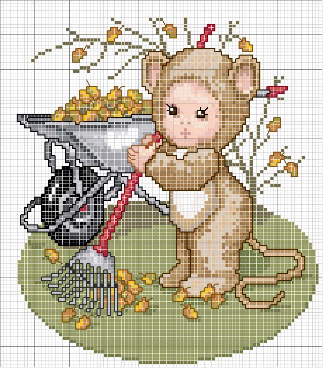 Schema punto croce Orsetto topolino