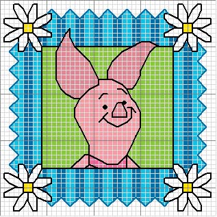 Schema punto croce Pimpi margherite