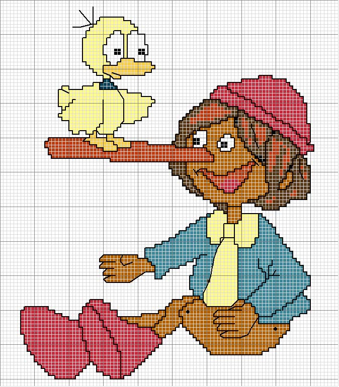 Schema punto croce Pinocchio