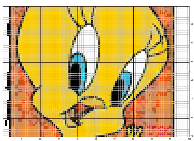 Schema punto croce Piolyn contento