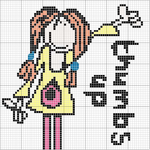 Schema punto croce Pollice in su