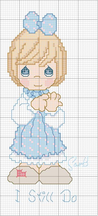 Schema punto croce Precious moment 2