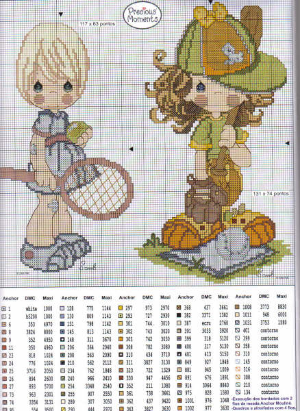 Schema punto croce Precious moment 7