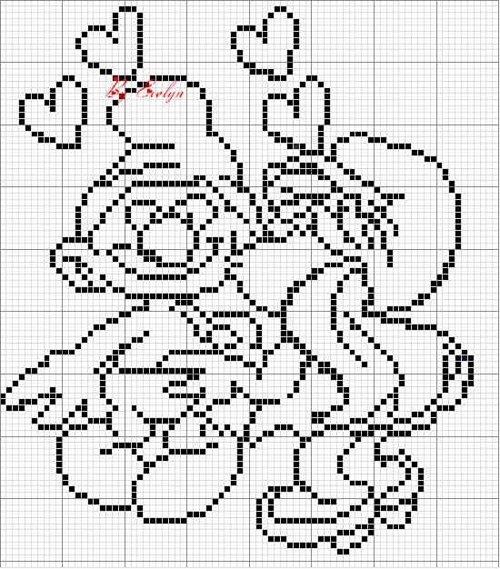 Schema punto croce Puffi