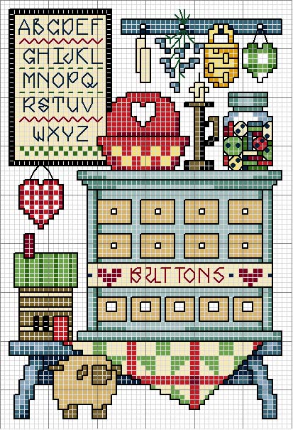 Schema punto croce Quadretto 3