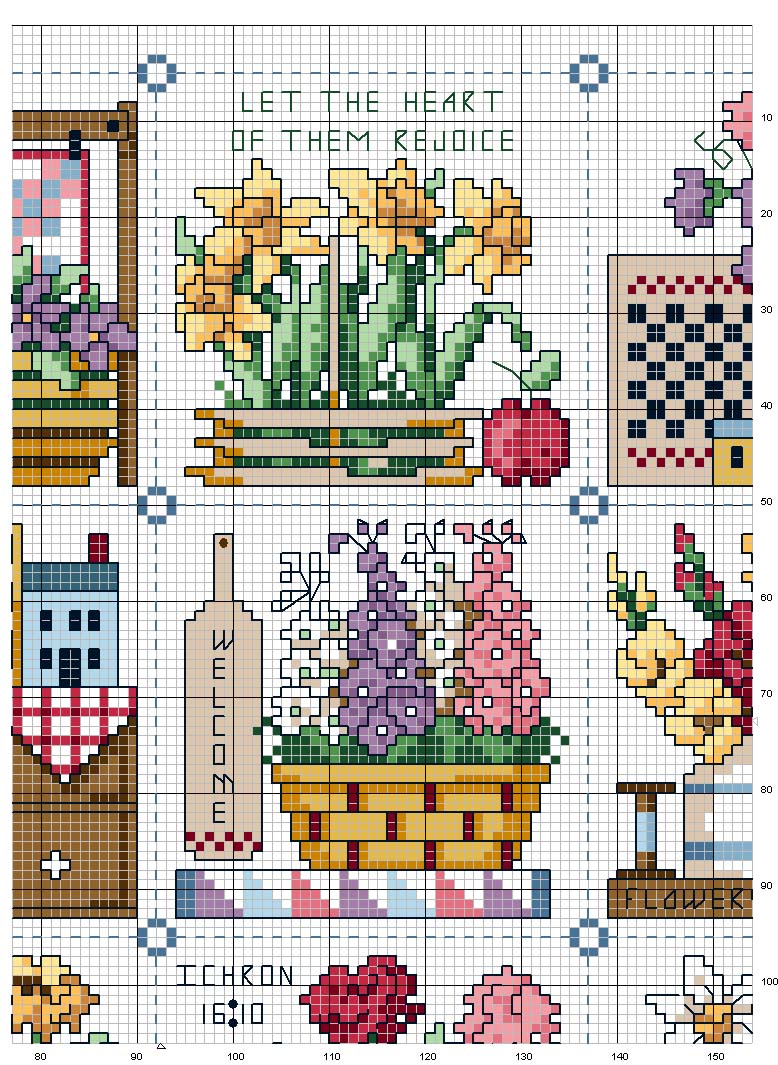 Schema punto croce Quadro country 6