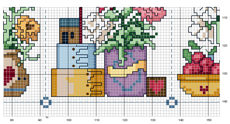 Schema punto croce Quadro country 7