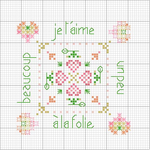 Schema punto croce San valentino