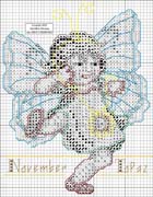 Schema punto croce angioletto novembre