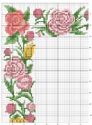 Schema punto croce Cornice-fiori-1