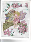 Schema punto croce Fata-primavera