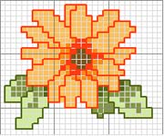 Schema punto croce Fiore