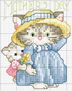 Schema punto croce Gattini-vestiti