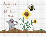 Schema punto croce Girasoli