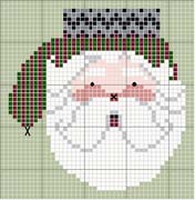 Schema punto croce Guanto-babbo-natale