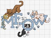 Schema punto croce meow