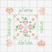 Schema punto croce San-valentino