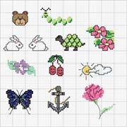 Schema punto croce Schemini