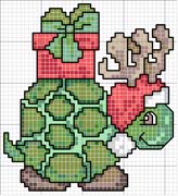 Schema punto croce Tartaruga-natale