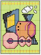Schema punto croce Trenino