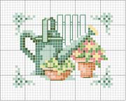 Schema punto croce Vasi-annaffiatoio