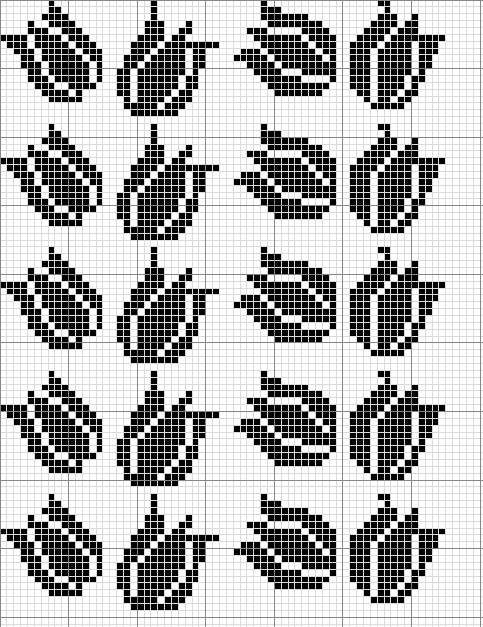 Schema punto croce Tulipani