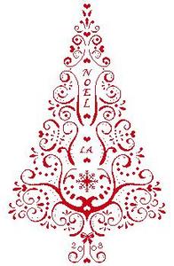 Schema punto croce Albero natale 7