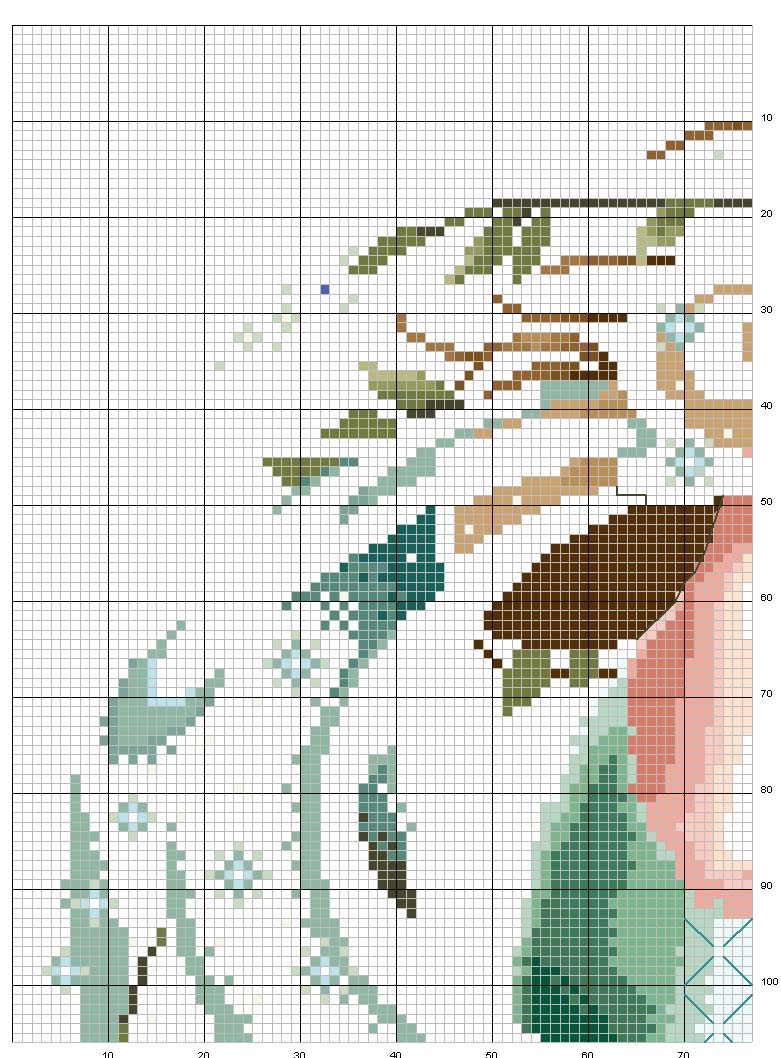 Schema punto croce Amore profondo 1