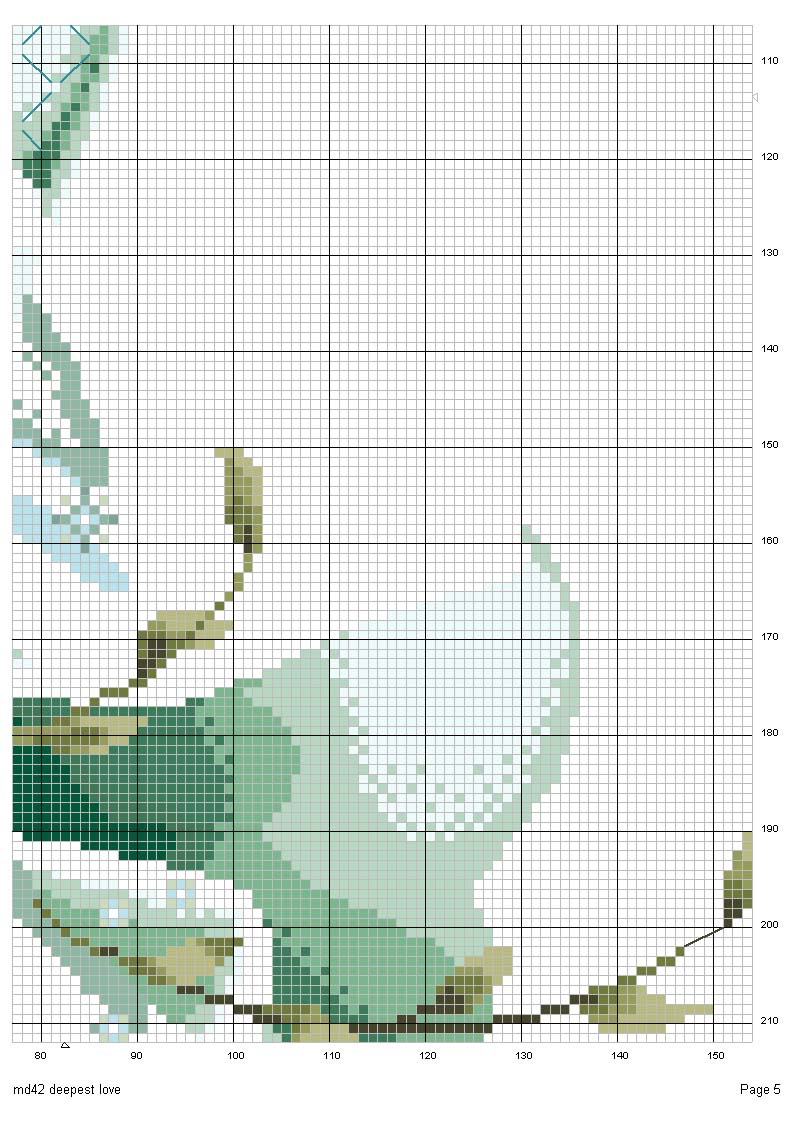 Schema punto croce Amore profondo 4