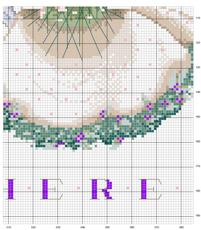 Schema punto croce Angeli annuncio 10