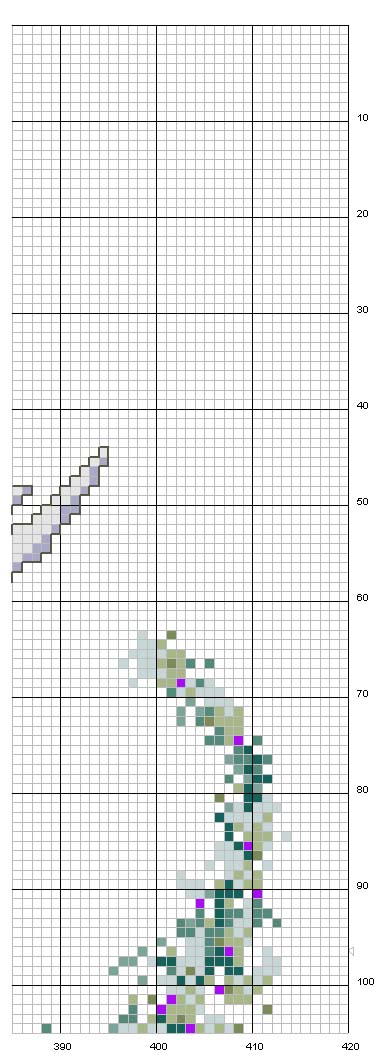 Schema punto croce Angeli annuncio 11