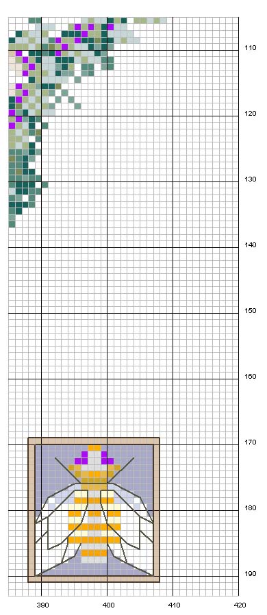 Schema punto croce Angeli annuncio 12