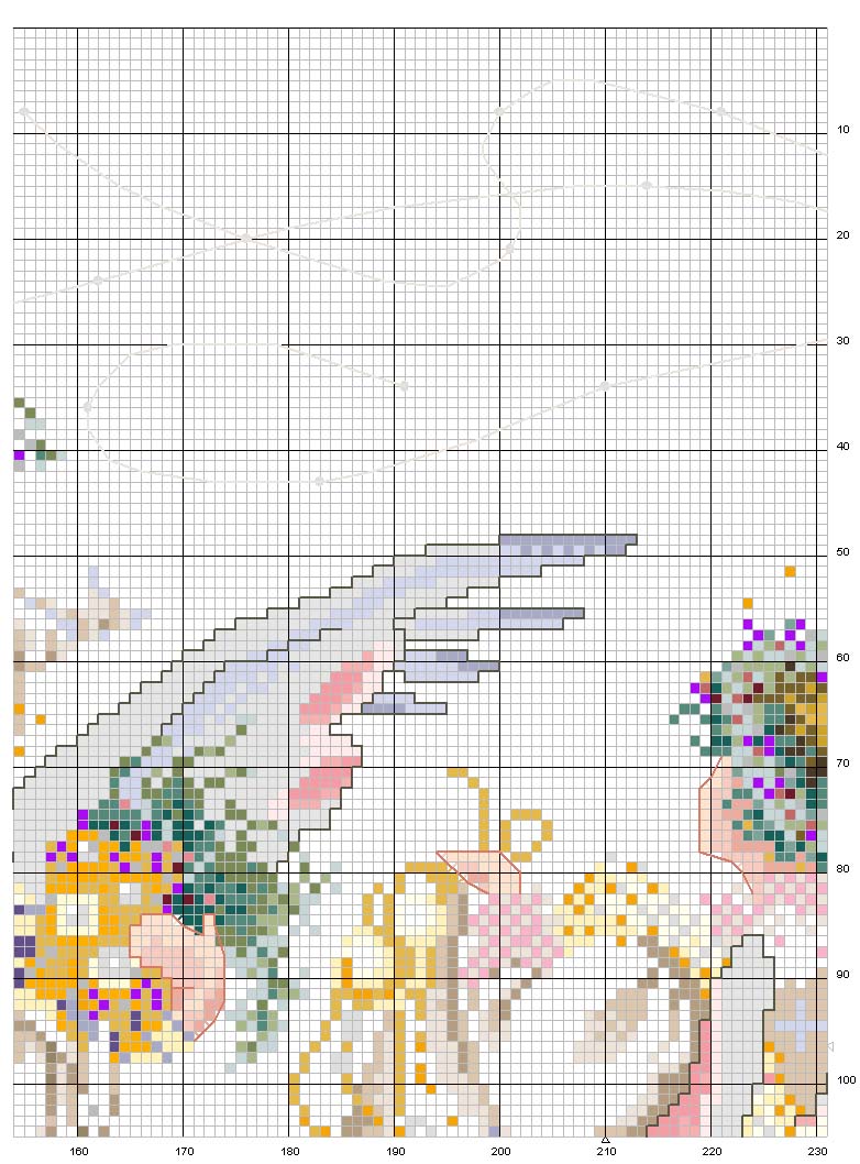 Schema punto croce Angeli annuncio 5