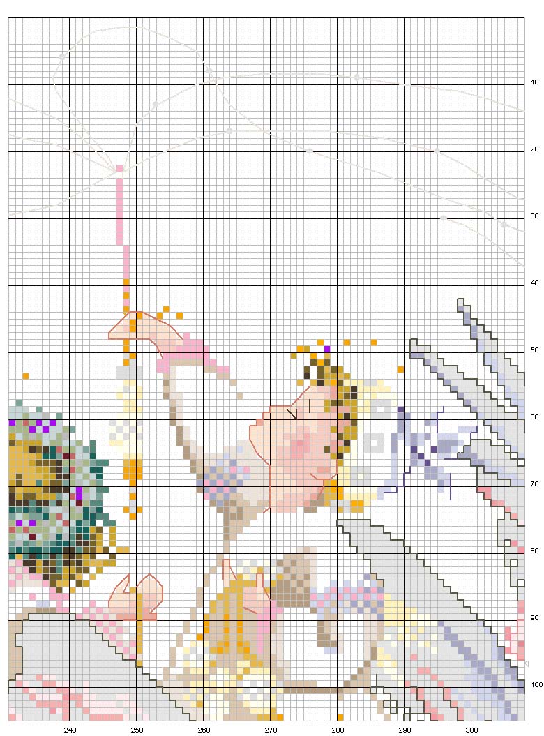 Schema punto croce Angeli annuncio 7