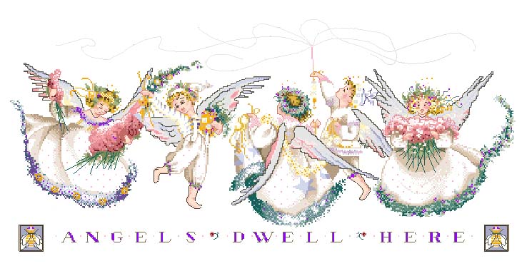 Schema punto croce Angelo annuncio