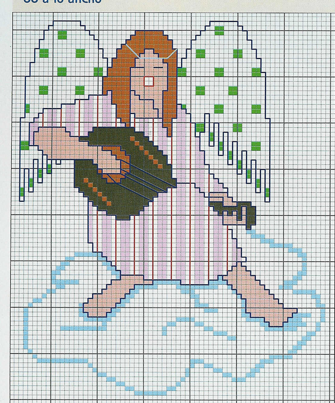 Schema punto croce Angelo nativita