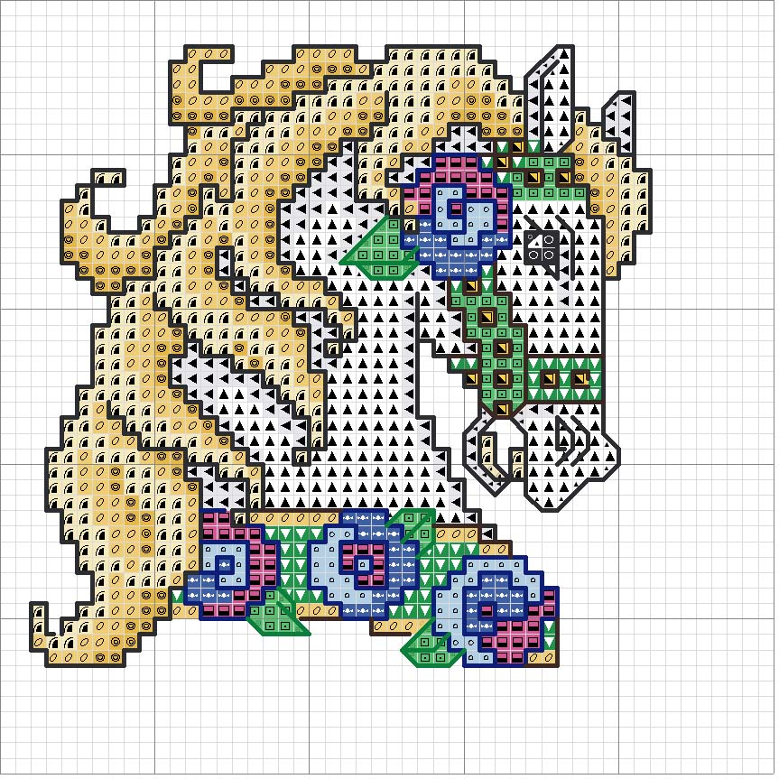 Schema punto croce Arte cavallo