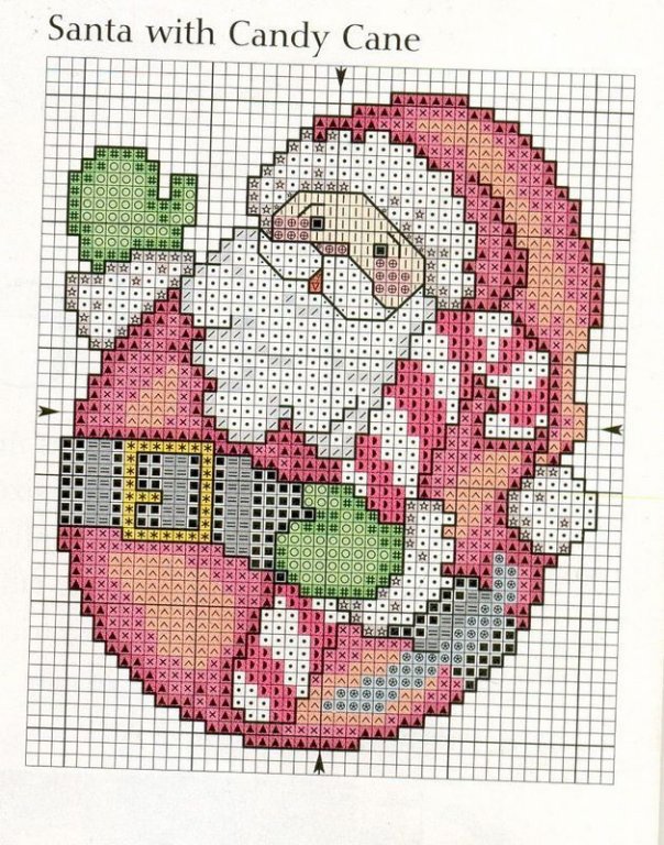 Schema punto croce Babbo palla 1