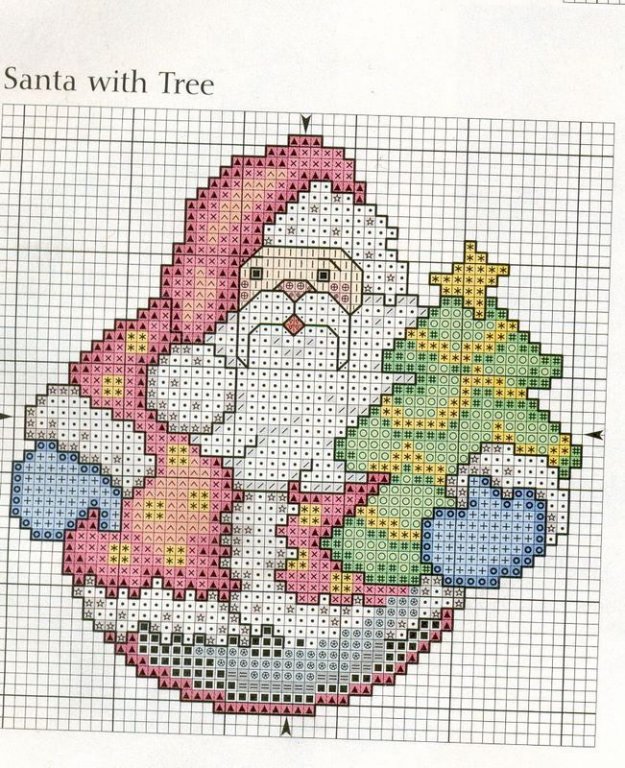 Schema punto croce Babbo palla 2