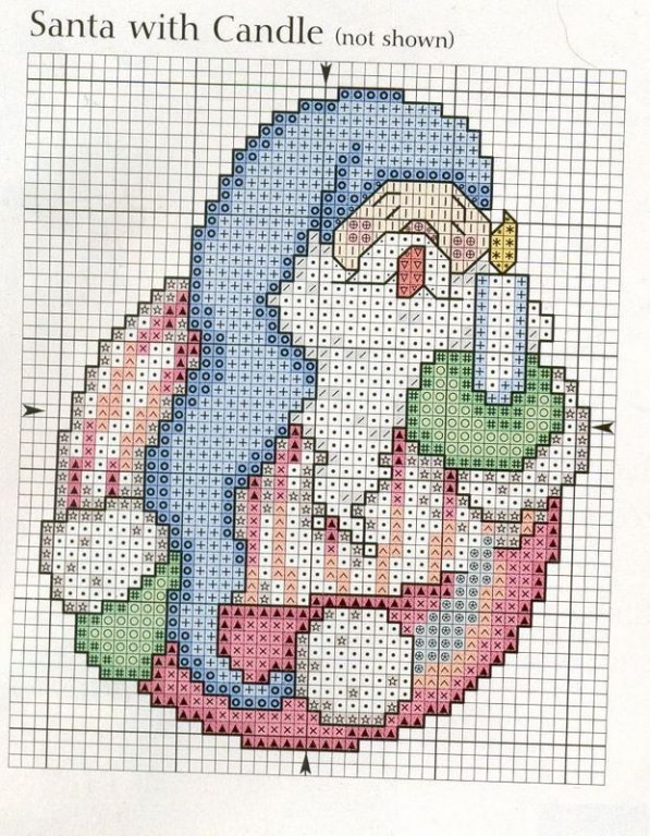 Schema punto croce Babbo palla 5