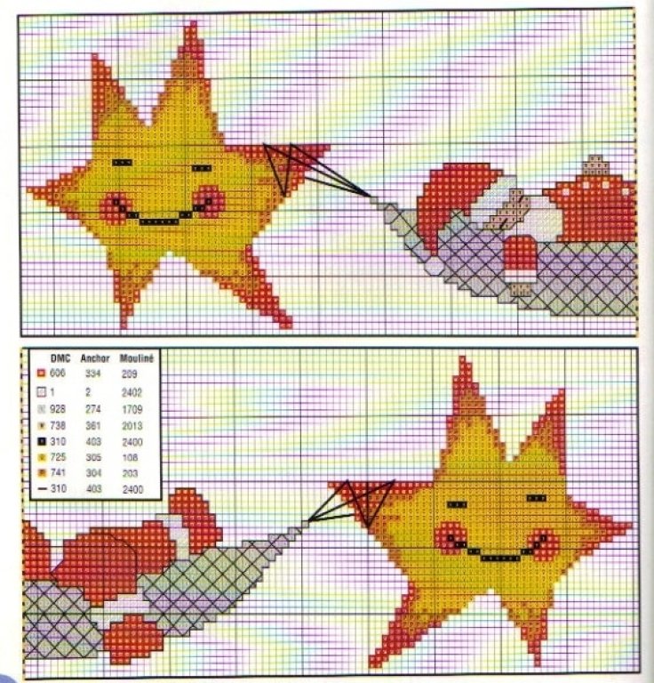 Schema punto croce Babbonatale amaca1