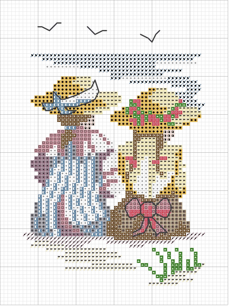 Schema punto croce Fratelli