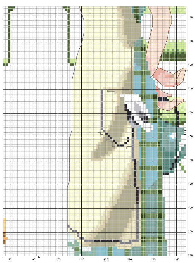 Schema punto croce Giardino in primavera 5