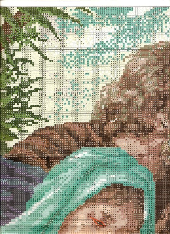 Schema punto croce Maria 1