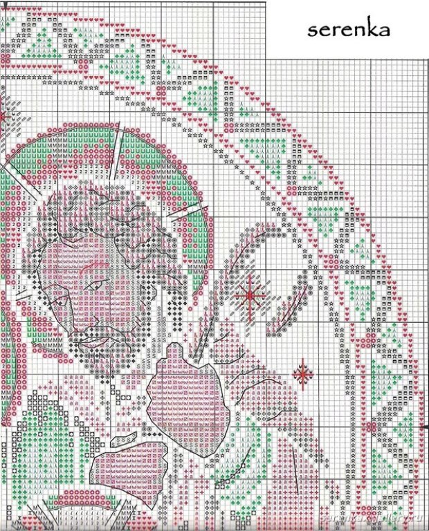 Schema punto croce Nativita a2