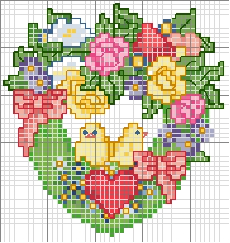 Schema punto croce Pasqua