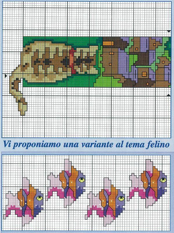 Schema punto croce Segnalibro 3
