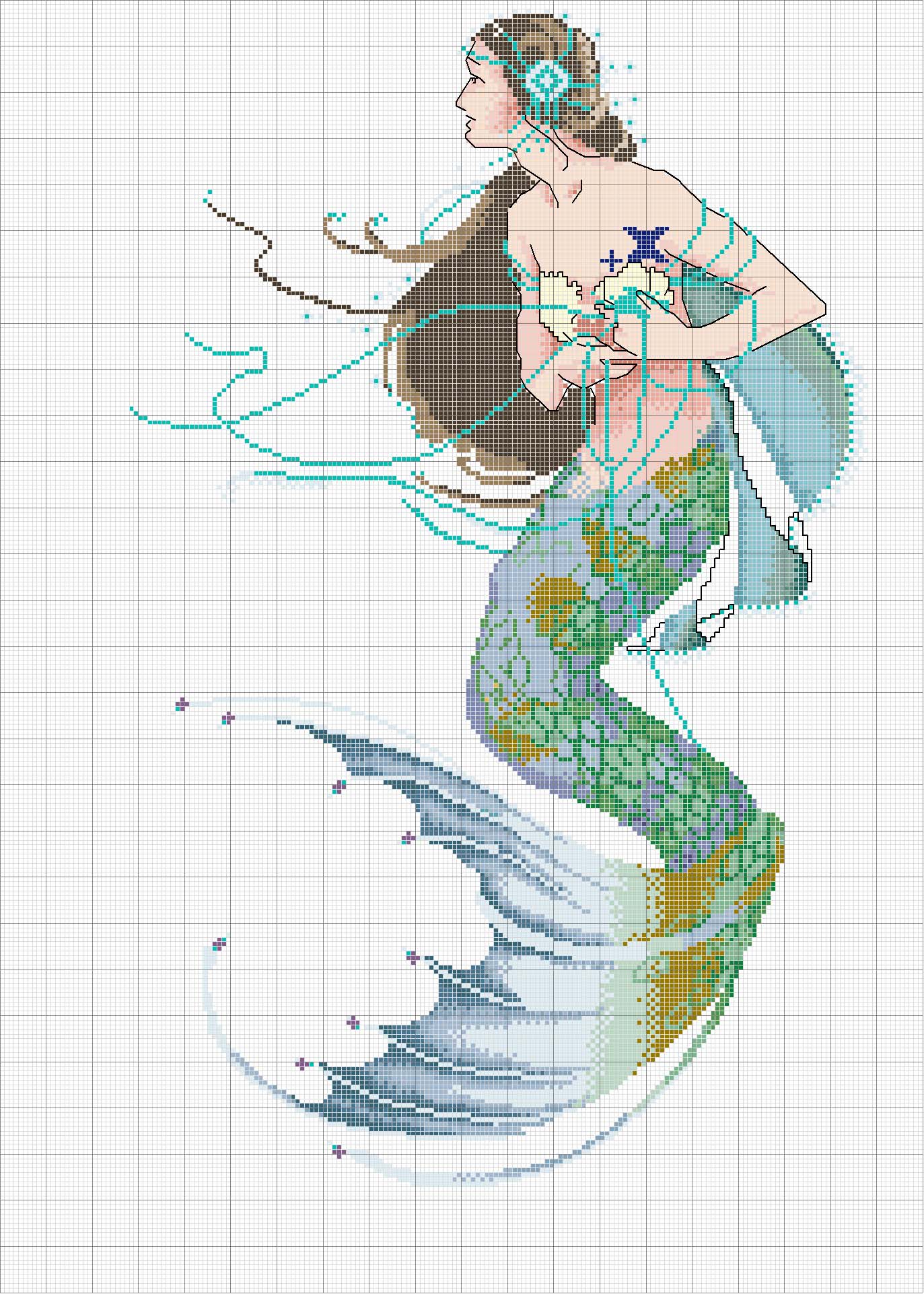 Schema punto croce Serena unica