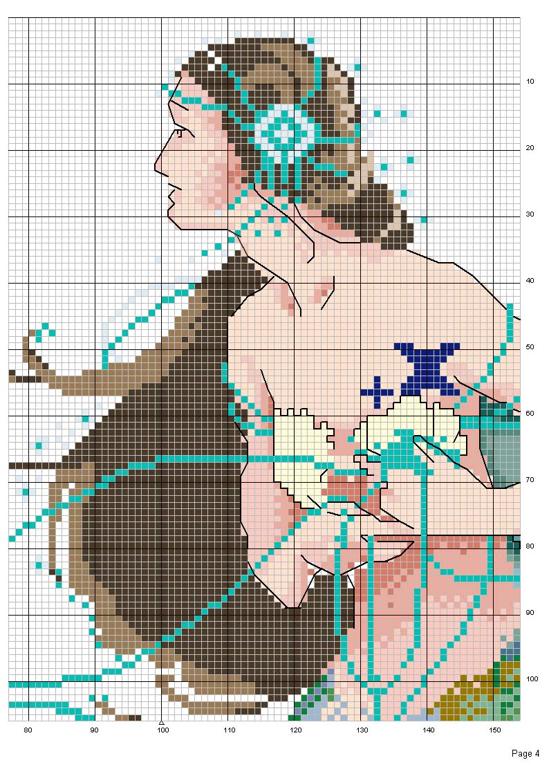 Schema punto croce Sirena 3