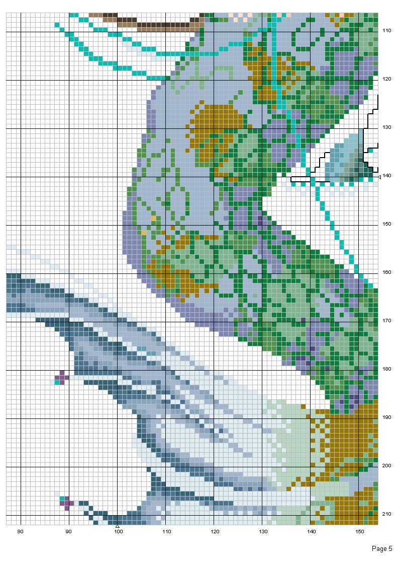 Schema punto croce Sirena 4